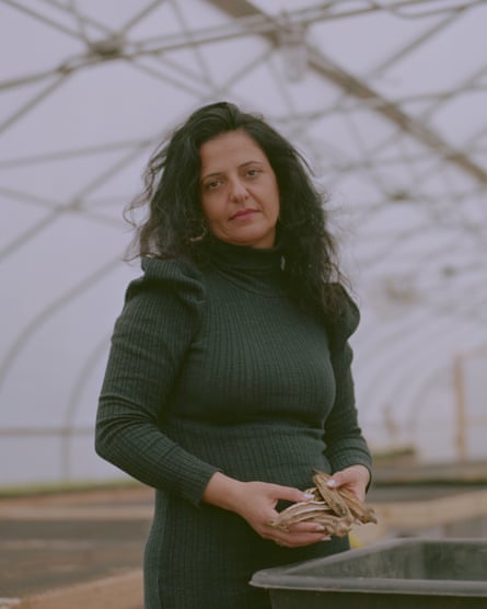 Sansour at Hudson Valley Seed Co farm in Accord, New York, on 20 March 2024.