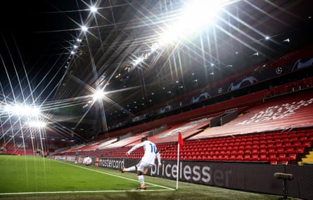 Anfield will be empty again on Sunday for what is set to be Bruno Fernandes’s first game against Liverpool.