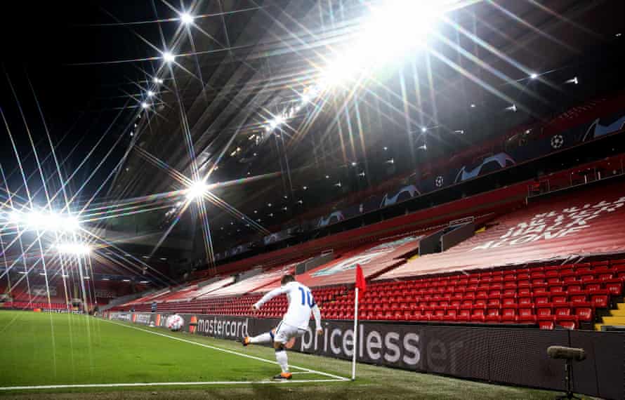 Anfield will be empty again on Sunday for what is set to be Bruno Fernandes’s first game against Liverpool.