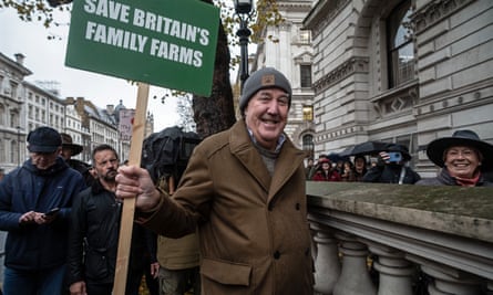 Jeremy Clarkson joined the farmers’ protest in central London.