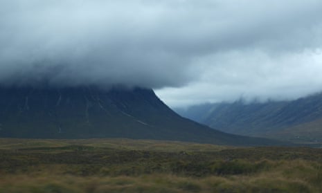 November cloud over the mountains around Glen Coe, Scottish Highlands