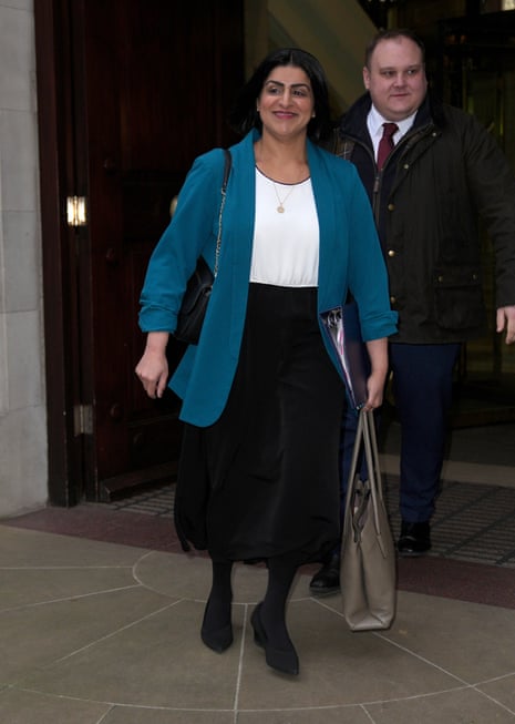 Shabana Mahmood leaving the Millbank studios in Westminster this morning.