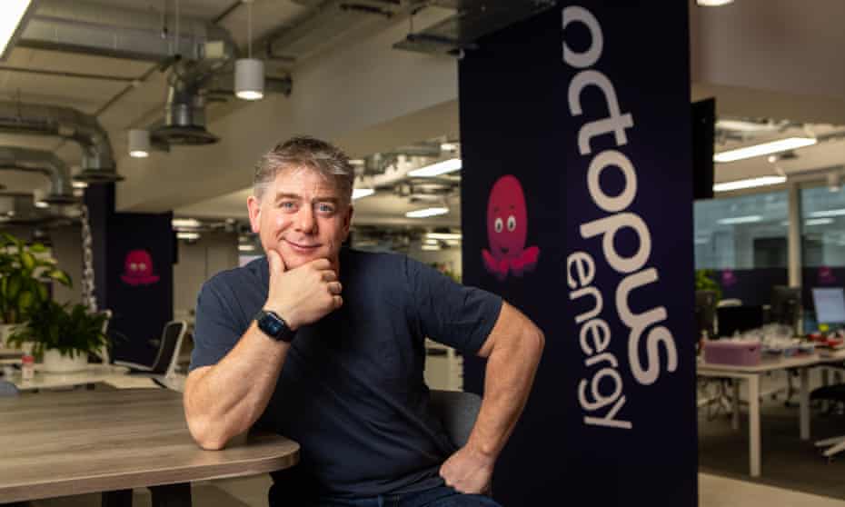 Greg Jackson, of Octopus Energy, in the company’s London workspace.