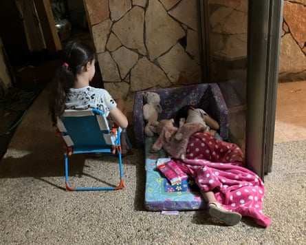 Sveta’s daughters after an Iranian missile hit their apartment block in Tel Aviv