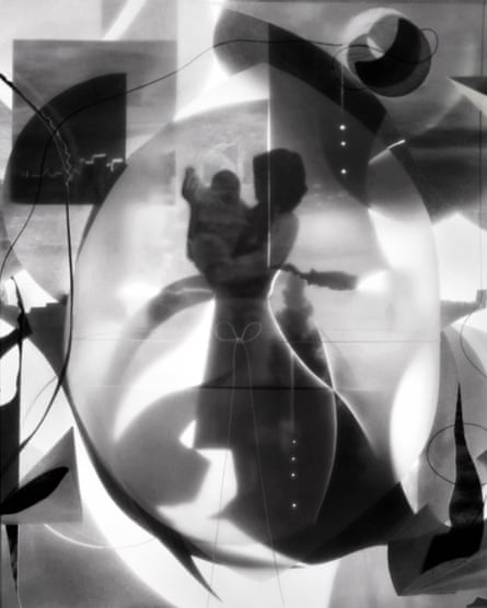 black and white composite image
