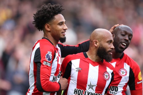 Brentford trio Kevin Schade, Bryan Mbeumo and Yoane Wissa have scored 46 Premier League goals between them this season.
