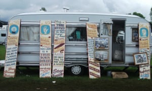 A palm reader's caravan at Appleby fair.