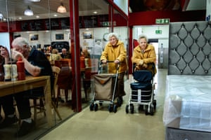 A photograph by Merlin Daleman of two women in a shopping mall in Romford in June 2018. 