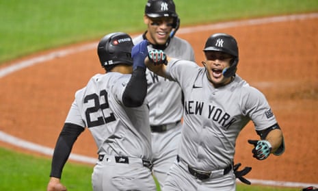Yankees one win from World Series after taking Game 4 from Cleveland in ALCS | MLB | The Guardian