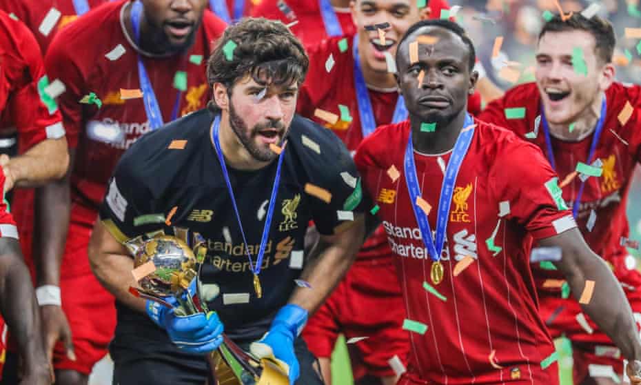 Liverpool’s signing of Alisson (left) and new contract for Sadio Mané were included in the figures for the financial year to 31 May 2019.