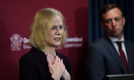 Queensland Chief Health officer Dr Jeannette Young and deputy premier Steven Miles