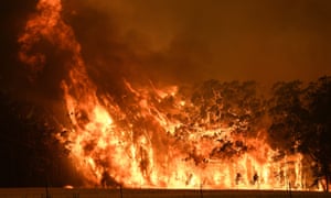 A bushfire at Bilpin, NSW, in December 2019