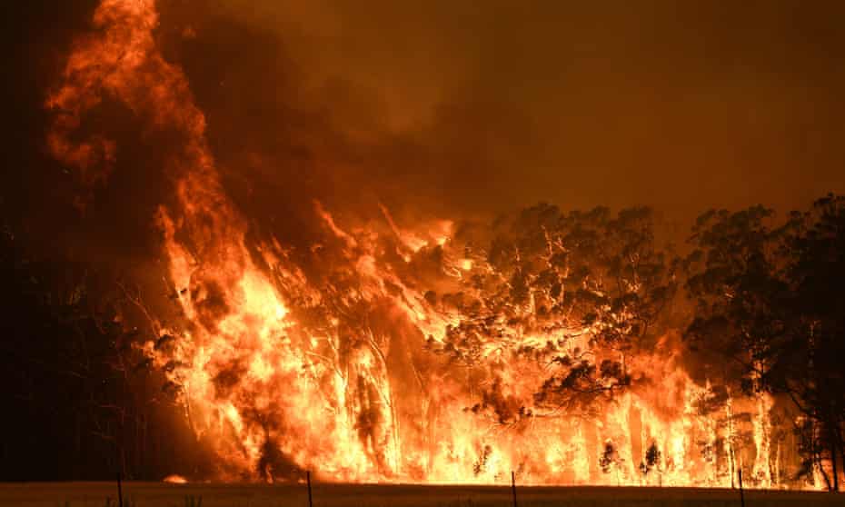 A bushfire at Bilpin, NSW, in December 2019