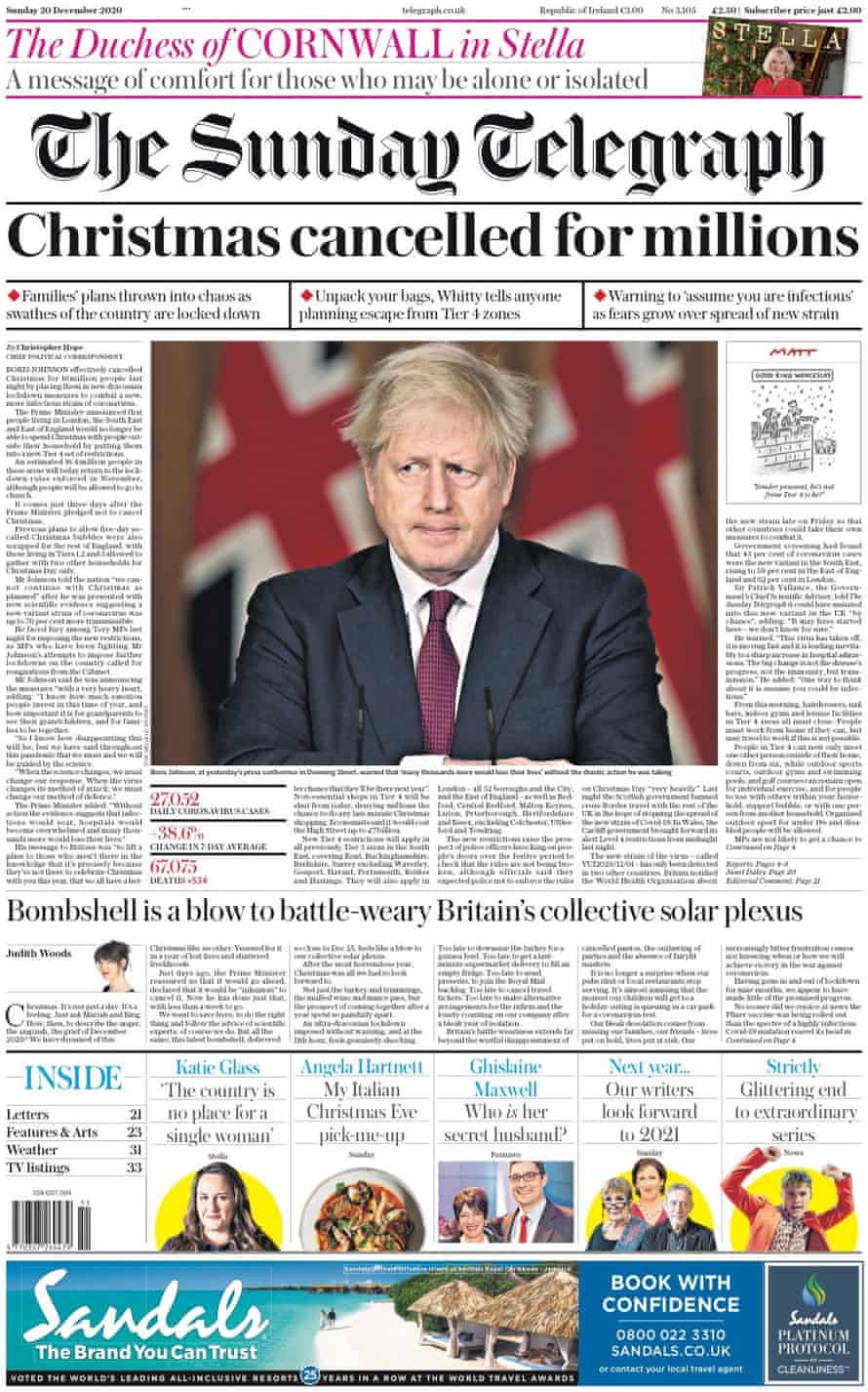 Christmas Cancelled What The Papers Say As Uk Covid Bubbles Burst Coronavirus The Guardian Christmas Cancelled What The Papers Say As Uk Covid Bubbles Burst Coronavirus The Guardian