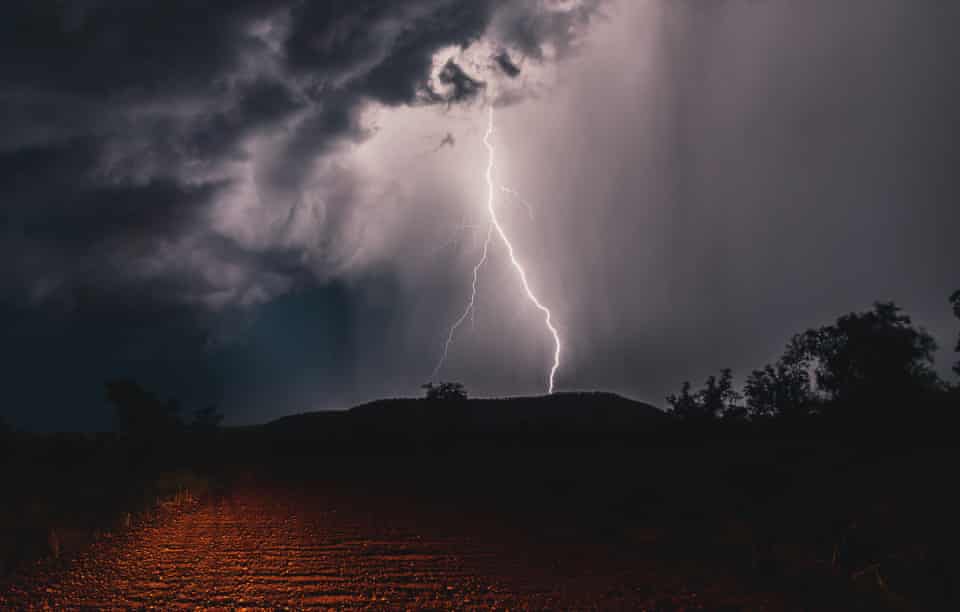 Lightning strike in the outback