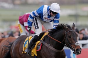 Frodon ridden by Bryony Frost on their way to victory in the Ryanair Chase.