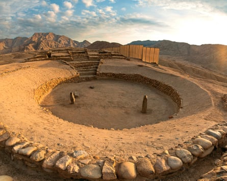 A sunken circular plaza in Peñico.
