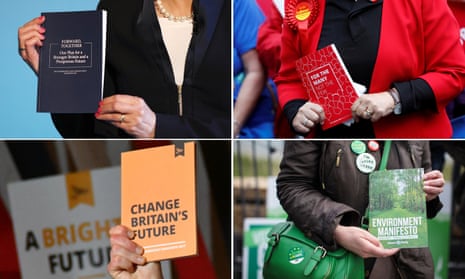 Four main parties election manifestos