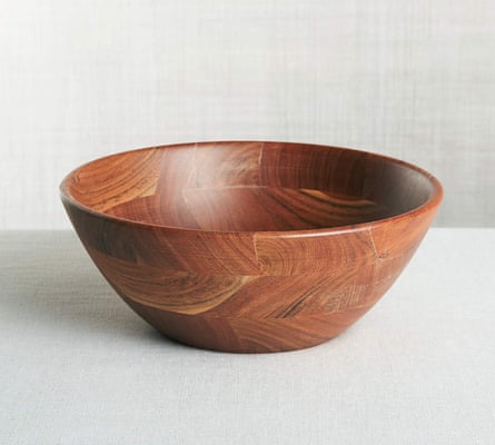 a wooden bowl