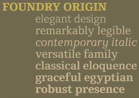 Foundry Origin typeface. Freda Sack and the lettering designer David Quay set up a business partnership under the name The Foundry