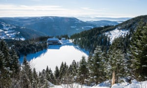Mummelsee, Black Forest) in winter, Germany.