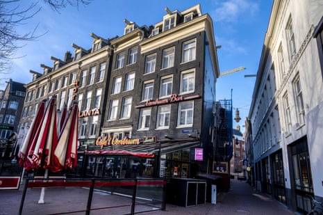 A view on a closed Cafe for rent in Amsterdam, the Netherlands, on 22 January 2021. Due to the coronavirus pandemic and the lockdown, an increasing number of entrepreneurs are unable to survive and have to close their businesses.