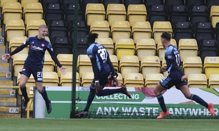 Kyle Munro celebrates after scoring.