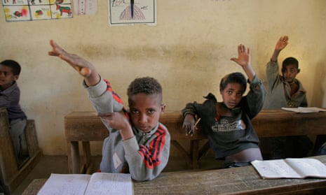 A Catholic elementary school at Adaga Irop, Tigray, in Ethiopia