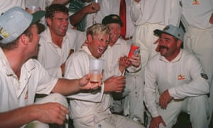 Michael Slater, Mark Taylor, Shane Warne, Ian Healy and David Boon