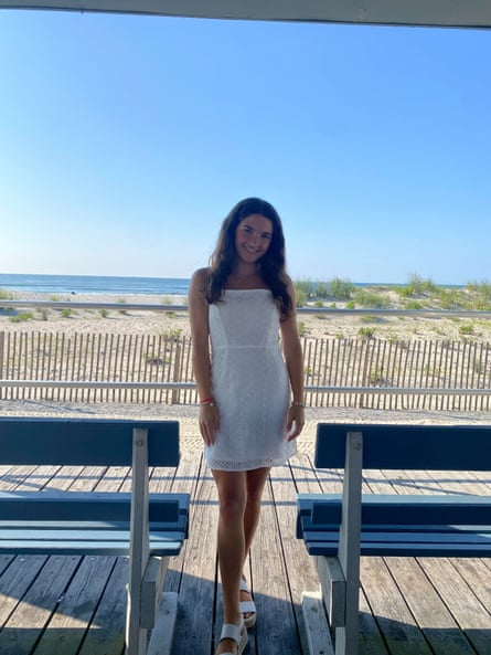 woman smiling near beach