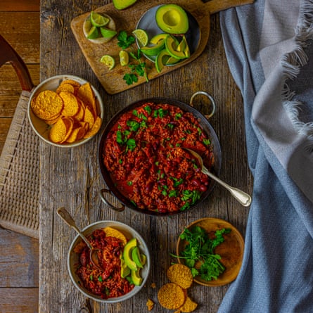 Nigella Lawson’s cheesy chilli recipe.
