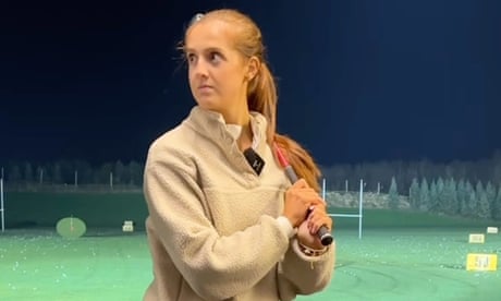 ‘You shouldn’t be doing that’: female pro golfer films mansplainer at driving range