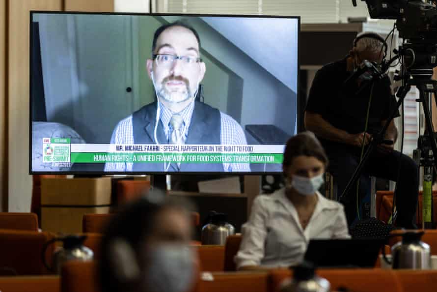 UN rapporteur Michael Fakhri on video call