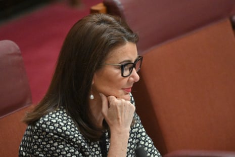 Liberal senator Jane Hume in the Senate chamber