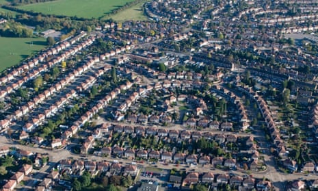 Aerial view of south-east England