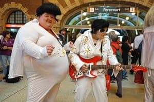 Elvis fans Sean Wright and Lisa Marie