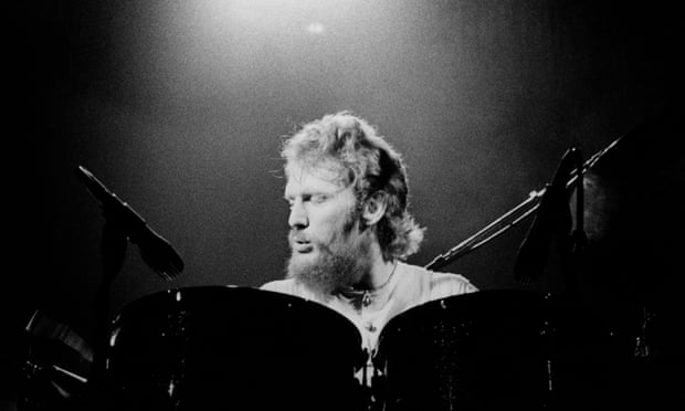 Ginger Baker performing with Baker-Gurvitz Army in the mid-1970s.