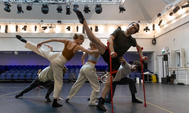 Joe Powell-Main in rehearsals for the Royal Ballet Paralympics GB homecoming performance