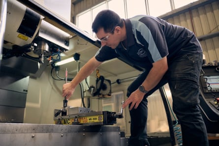Man working at a machine
