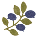 Olive branch with speech bubbles