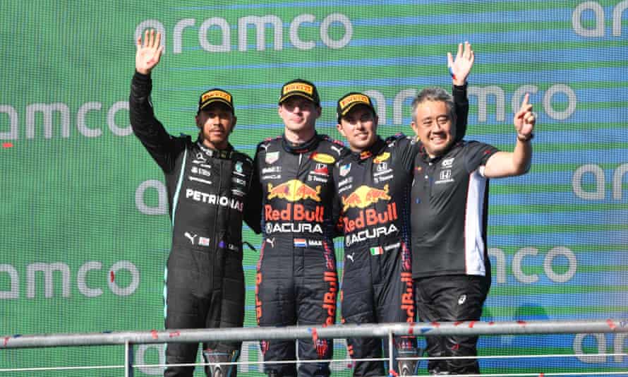 Lewis Hamilton, Max Verstappen, Sergio Pérez Masashi Yamamoto üѴ F1 ͧ Honda 