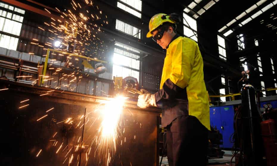 A steelworker in Melbourne