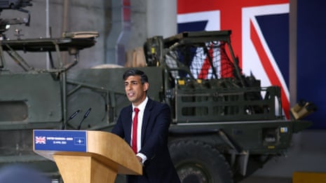 Rishi Sunak says increased military budget puts UK spending on 'war footing' – video