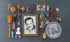A composite photograph of items from Ian Black’s collection of political memorabilia