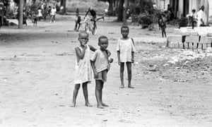 Malnourished children affected by the Biafran conflict