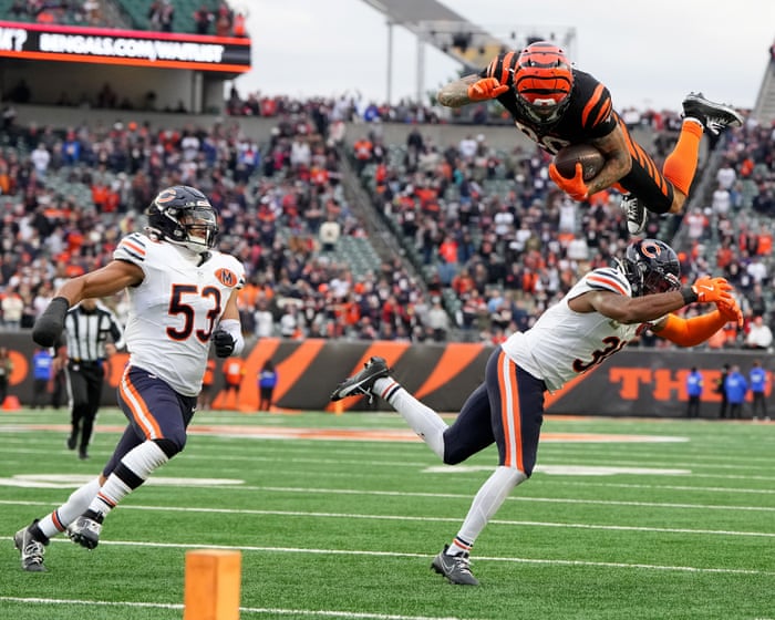 NFL week nine: Bears earn wild win over Bengals, Steelers stun Colts, Vikings tame Lions – live