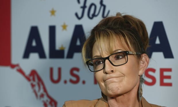 Sarah Palin after the results were announced in Alaska