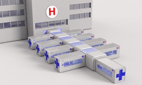 The $100,000 units can be linked and help a hospital expand its ICU capability.