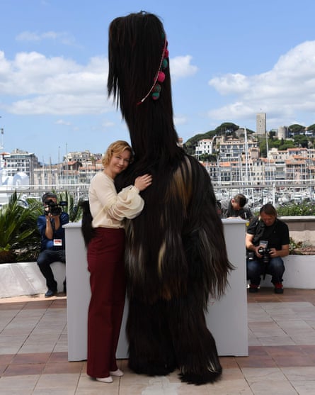 Huller and furry friend in Cannes.