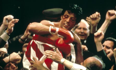 Sylvester Stallone as Rocky Balboa in the 1985 film Rocky IV.